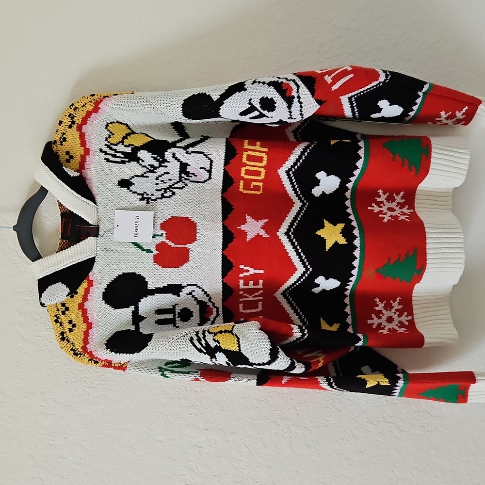 Mickey Mouse hooded sweater size M NWT